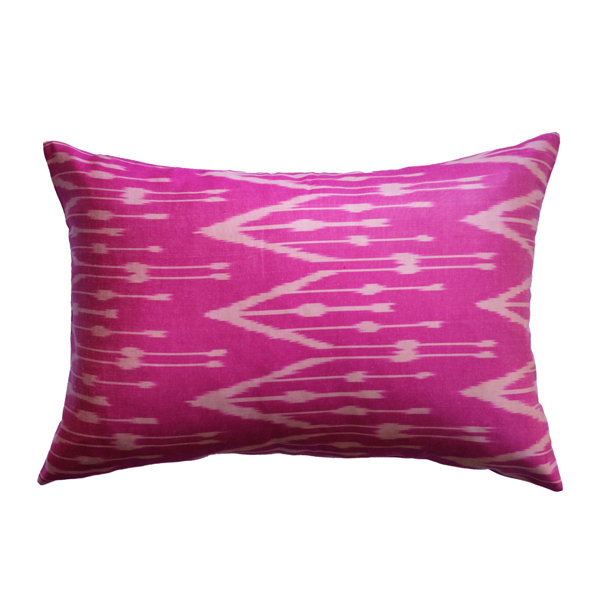 LOOMY Yaza Ikat Silk Throw Pillow Wayfair